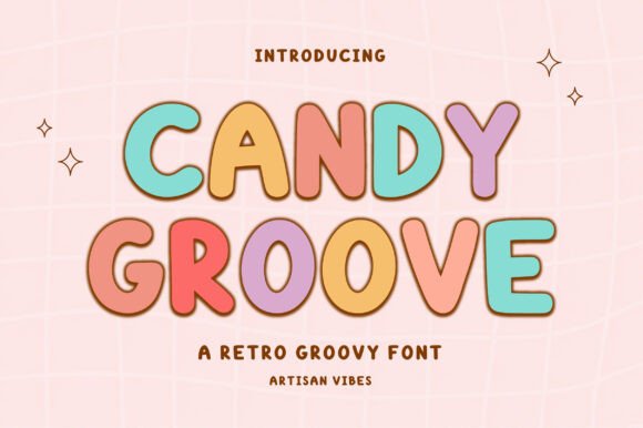 Candy Groove: The 70s-Inspired Font for Playful Branding