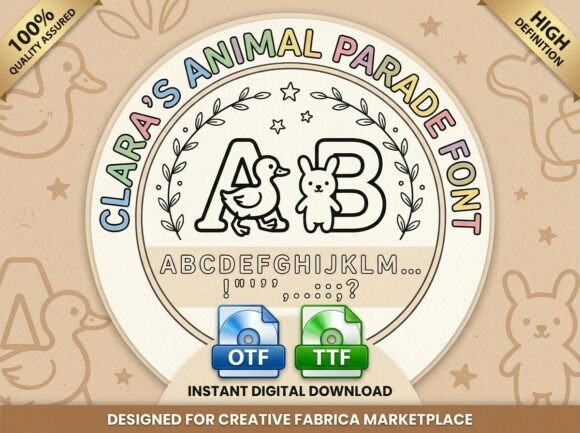 Clara’s Animal Parade: A Font with Personality