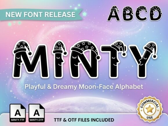 Minty: The Sleepy-and-Starlit Typeface for Dreamy Brands